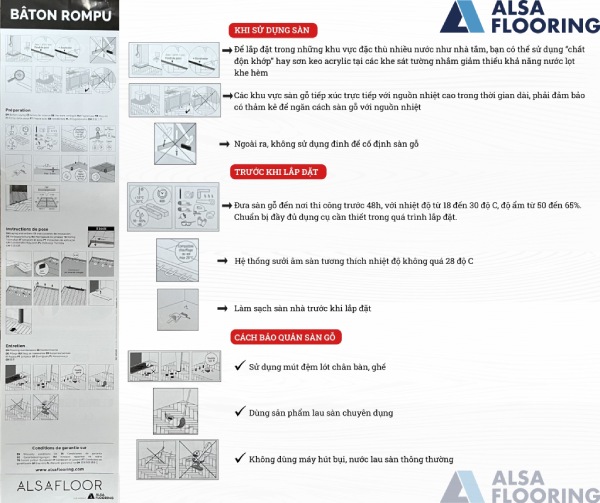 Cách lắp đặt sàn gỗ AlsaFloor