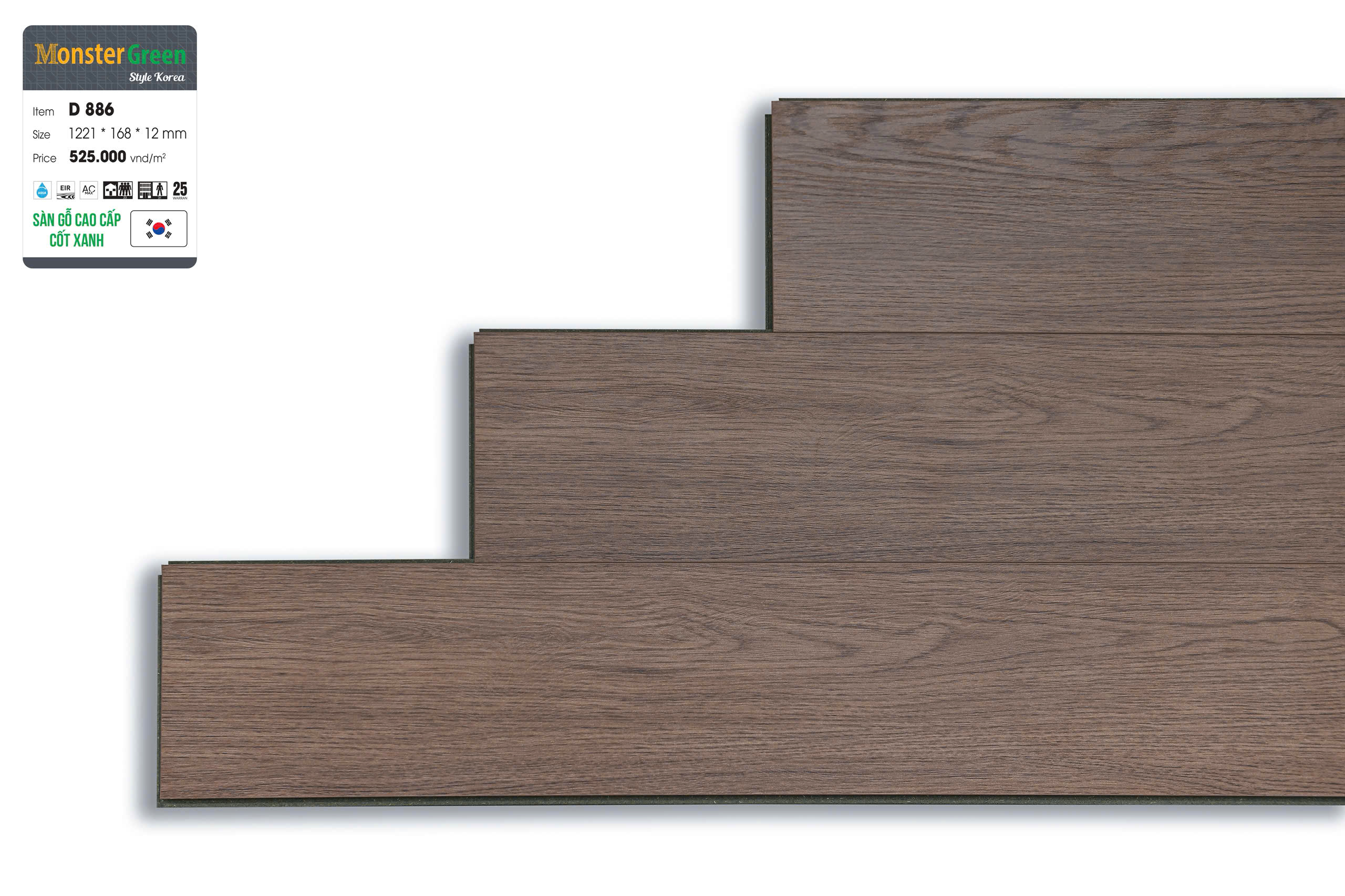 Sàn gỗ Monster Green D 886