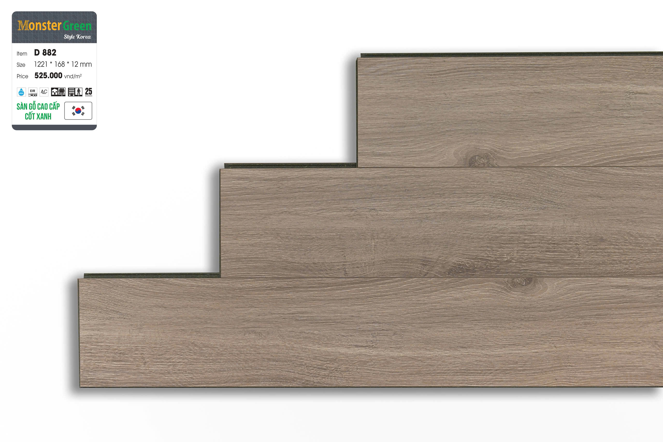 Sàn gỗ Monster Green D 882