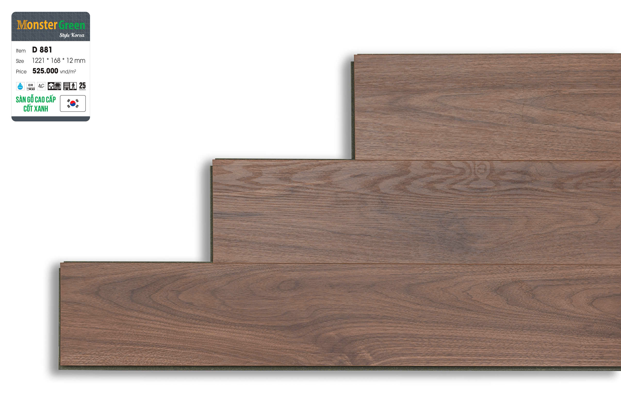 Sàn gỗ Monster Green D 881