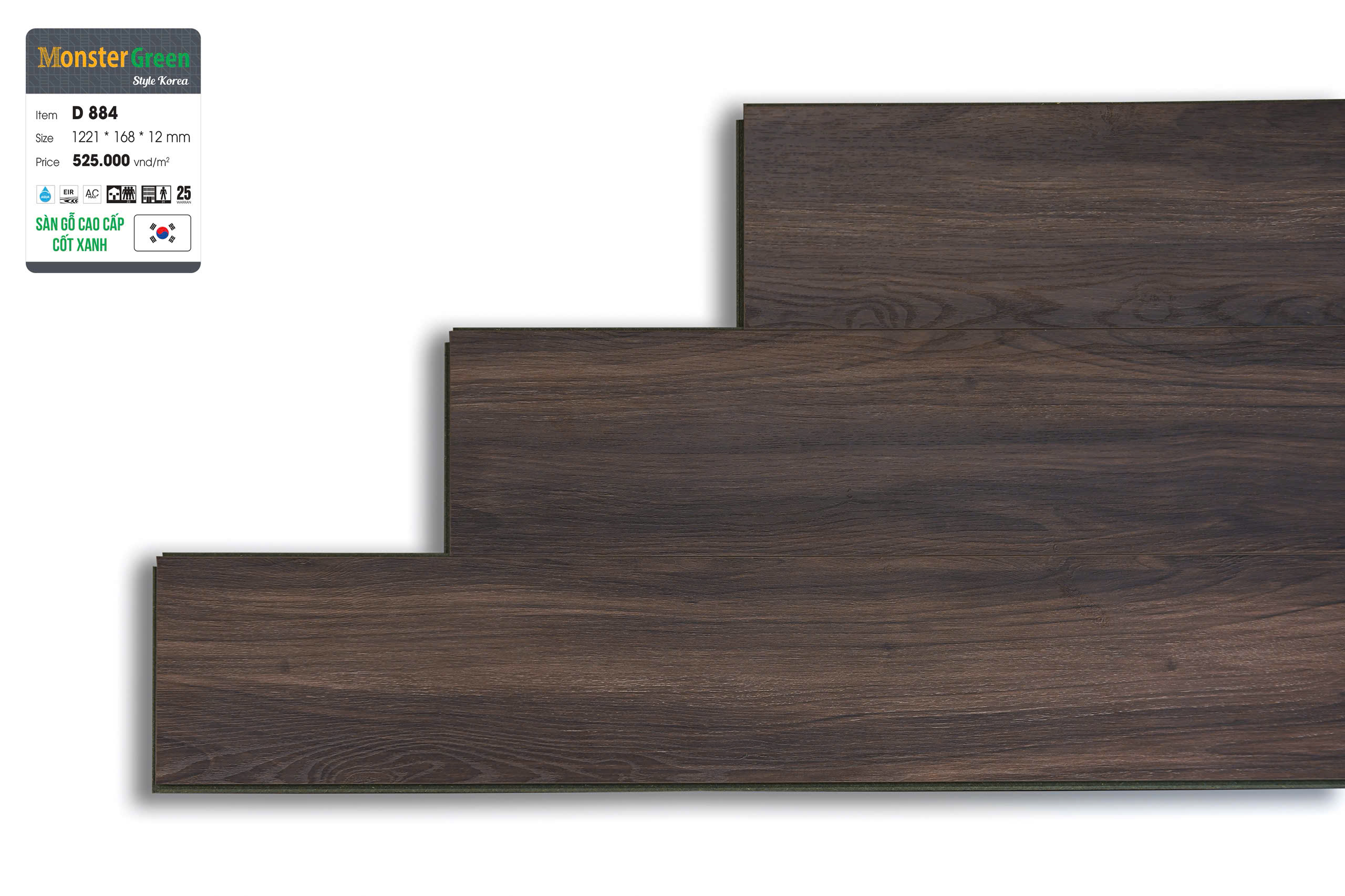 Sàn gỗ Monster Green D 884